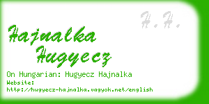 hajnalka hugyecz business card